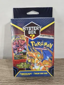 POKEMON Mystery Box Walmart Hanger (3 Booster Packs) SEALED Base Set Chase - Image 1
