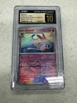 Pokemon Prismatic Evolutions Sylveon Master Ball 40 Rev. CGC PRISTINE 10 POP 2 - Image 1