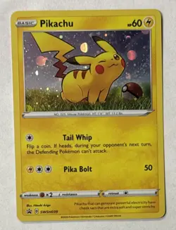 Pikachu SWSH039 Cosmos Holo Pokemon TCG Black Star Promo Ungraded - Image 1