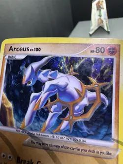 Pokemon TCG Platinum Arceus AR8 Holo Rare SWIRL HP - Image 1