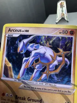 Pokemon TCG Platinum Arceus AR8 Holo Rare SWIRL HP - Image 2