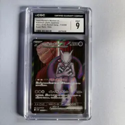 CGC Grade 9 JAPANESE POKEMON 2025 Team Rocket's Mewtwo ex 114/098 sv10 Slab - Image 1