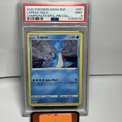 2020 Pokemon Sword & Shield Champions Path Lapras-Holo #051 PSA 9 - Image 1