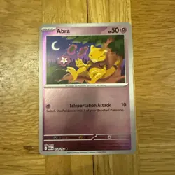 Pokemon TCG Abra 054/132 Reverse Holo Mega Evolution NM - Image 1