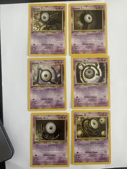 Pokemon Unown F, I, M, N, O, U 1st Edition Neo Discovery Common - Image 1