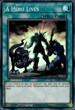 A Hero Lives - Super Rare 1st Edition RA04-EN087 - NM - YuGiOh - Image 1