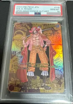 PSA 10 Gol D Roger OP09-118 Gold Comic Parallel Manga Alt Art ONE PIECE Card JP - Image 1