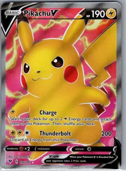 Pikachu V 170/185 SWSH04: Vivid Voltage - Pokemon Card - NM - Image 1