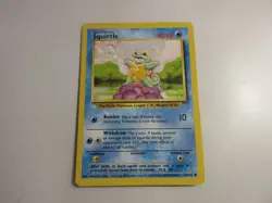 Squirtle Base Set Pokemon Card Played - Image 1