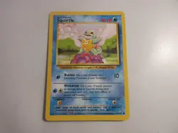 Squirtle Base Set Pokemon Card Played - Image 1
