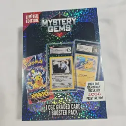 Pokemon Mystery Gems Box Lot (2) Sealed - 1 CGC Graded Card + 1 Booster Pack - Image 1
