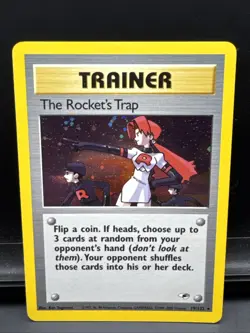 2000 WOTC Pokemon Gym Heroes The Rocket's Trap Holo #19/132 Trainer Card - Image 1
