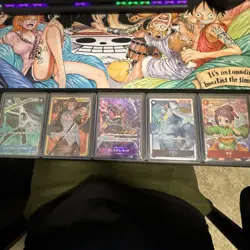 One Piece Raw Card Lot 47 cards NM Japanese plus a bunch of extra srs’! - Image 5