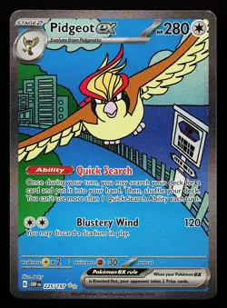 Pidgeot ex 225/197 SIR Obsidian Flames Pokemon Card - Image 1