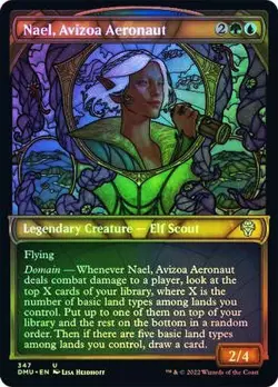 Nael, Avizoa Aeronaut TEXTURED SHOWCASE - 347 - Dominaria United DMU MTG - Image 1