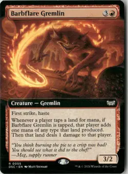 Barbflare Gremlin (Extended Art) 055 NM MTG Duskmourn Magic - Image 1