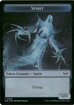 Spirit (0008) // Gremlin Double-Sided Token Foil NM MTG Duskmourn Magic - Image 1