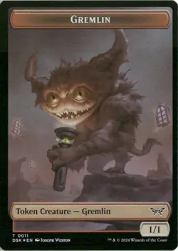 Spirit (0008) // Gremlin Double-Sided Token Foil NM MTG Duskmourn Magic - Image 2