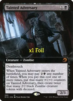 MTG Foil Borderless Innistrad: Midnight Hunt MID Tainted Adversary MINT - Image 1