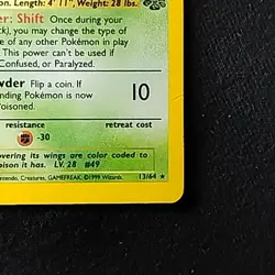 Pokemon TCG Venomoth Jungle 13/64 1st Edition Holo Rare LP+ - Image 4