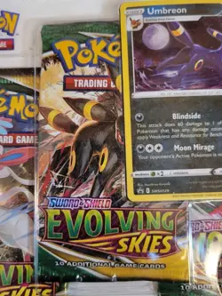 Pokemon Sword & Shield Evolving Skies 3 Pack Blister Umbreon Promo Sealed And 🚀 - Image 4