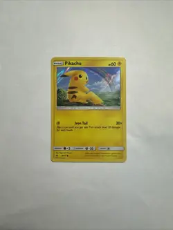 Pokemon TCG Pikachu 28/73 Sun & Moon Shining Legend Holo Common - Image 1