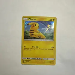 Pokemon TCG Pikachu 28/73 Sun & Moon Shining Legend Holo Common - Image 3