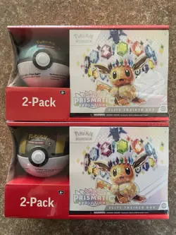 Pokemon Prismatic Evolutions Bundle - 2 Sam’s Club Exclusive ETB + Poke Ball Box - Image 1