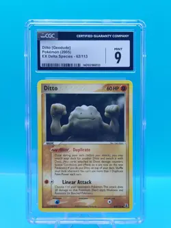 DITTO (Geodude) - 2005 Pokemon EX Delta Species 62/113 - CGC MINT 9 - Image 1