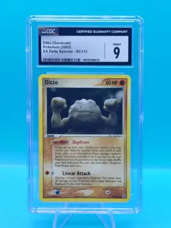 DITTO (Geodude) - 2005 Pokemon EX Delta Species 62/113 - CGC MINT 9 - Image 3