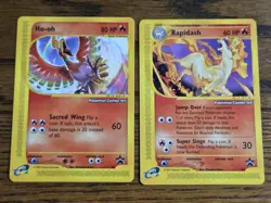 Pokemon 2002 BlackStar Promo #52&53 Rapidash & Ho-oh*Pokemon center Stamp* Read - Image 1