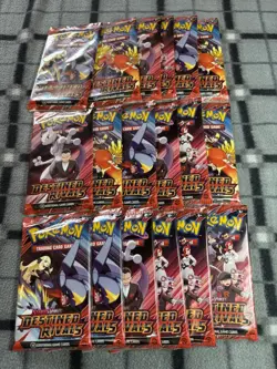 Pokemon TCG Destined Rivals Half Booster Box 18 Packs - Image 1