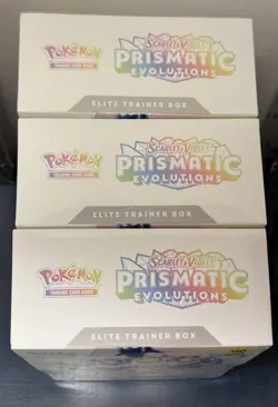 Pokemon TCG Prismatic Evolutions Elite Trainer Box Sealed Lot Of 3 (Three) - Image 1