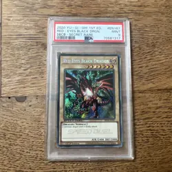 Yu-Gi-Oh Red-Eyes Black Dragon 1st Edition Secret Rare Card SBCB-EN167 PSA 9 - Image 1