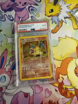 Pokemon Charizard Base Set Unlimited Holo Card 4/102 Vintage Psa 2 - Image 1