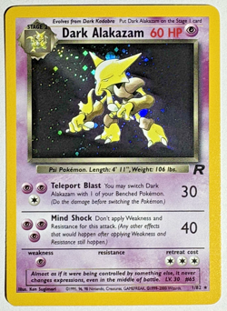 Pokemon TCG Dark Alakazam Rare Holo Card #1/82 Team Rocket - Image 1