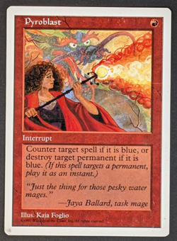 MTG Card - 1x Pyroblast - Fifth Edition 5th - HP - Vintage - Magic The Gathering - Image 1