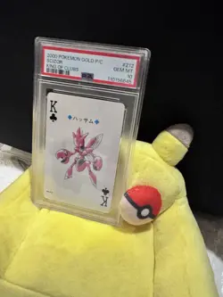 2000 POKEMON GOLD VERSION PLAYING CARDS 212 SCIZOR KING OF CLUBS PSA10 - Image 3