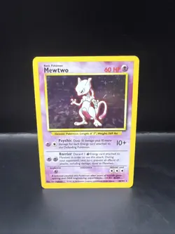 Pokemon Mewtwo 10/102 Holo Rare Base Set 1999 Pokemon Card C - Image 3