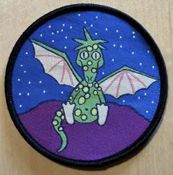 Time Walk X2 Whelp X2 For Damen Embroidered Patch 3x2.25 Inches Amy Weber Mtg - Image 1