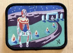 Time Walk X2 Whelp X2 For Damen Embroidered Patch 3x2.25 Inches Amy Weber Mtg - Image 2