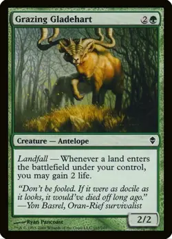 X 1 Grazing Gladehart NM-M Zendikar 163 MTG Magic The Gathering - Image 1