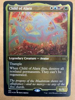 MTG 1x FOIL ETCHED Child of Alara 481 Double Masters 2022 Magic Gathering x1 NM - Image 1