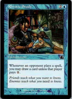 MTG Magic The Gathering Rhystic Study Prophecy Played See Scan D - Image 1