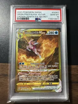 Pokemon TCG Origin Forme Palkia VSTAR GG67/GG70 Crown Zenith Secret Rare PSA 10 - Image 1