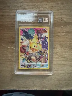 Pokemon Pikachu Full Art Secret Rare Holo Crown Zenith 160/159 TAG 10 GEM MINT - Image 1