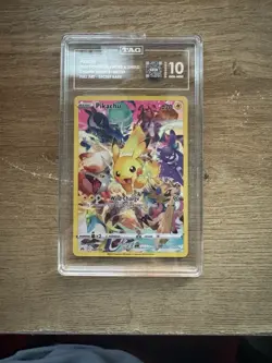 Pokemon Pikachu Full Art Secret Rare Holo Crown Zenith 160/159 TAG 10 GEM MINT - Image 2