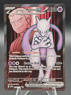Pokemon TCG Team Rocket's Mewtwo ex 213/182 Sv10: Destined Rivals Holo - Image 1