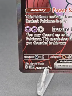 Pokemon TCG Team Rocket's Mewtwo ex 213/182 Sv10: Destined Rivals Holo - Image 5