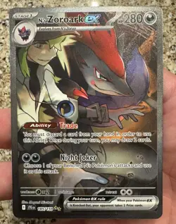N's Zoroark ex - 185/159 - Pokemon Journey Together Special Illustration Rare NM - Image 3